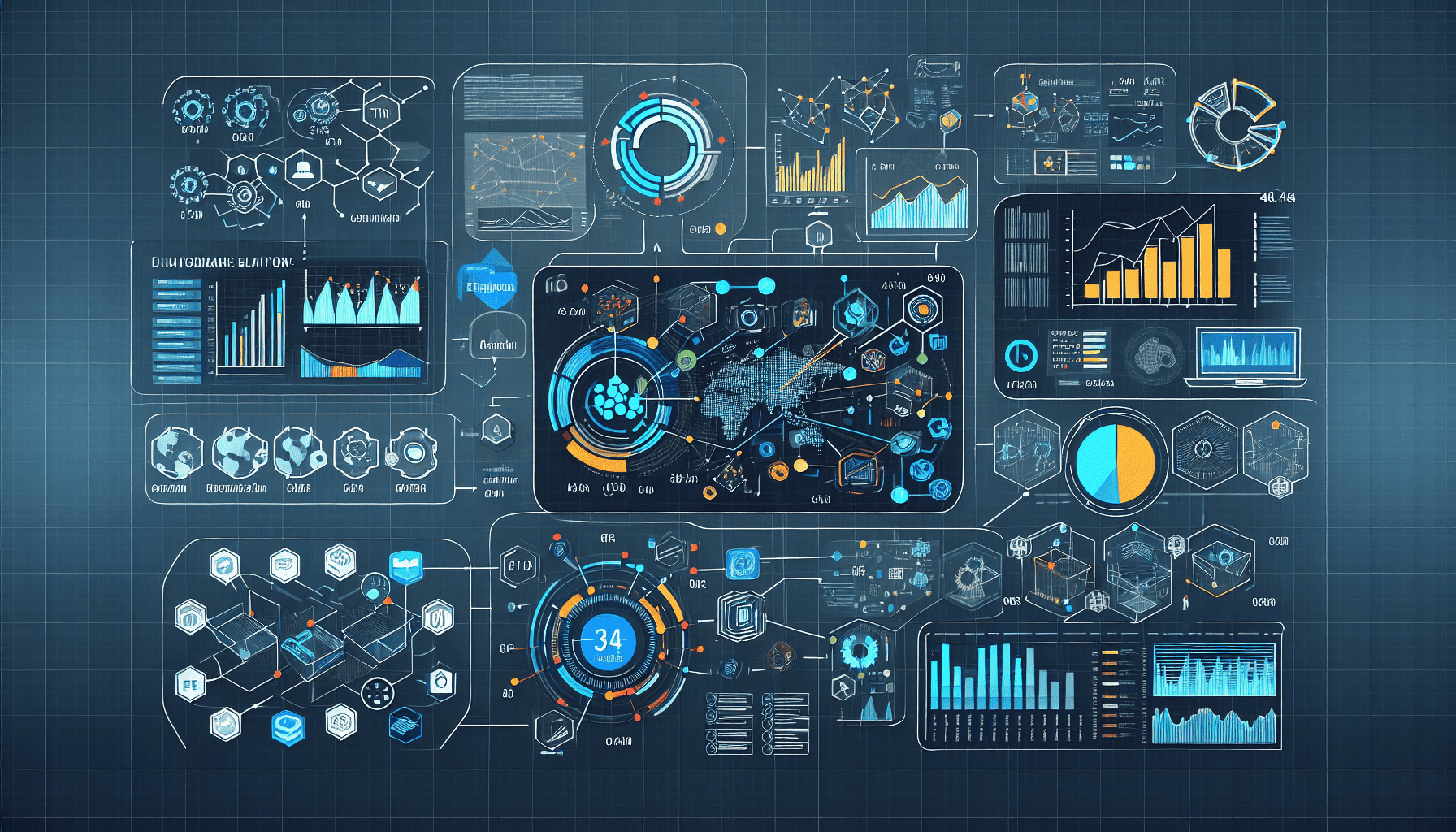 Diagram of data analytics processes