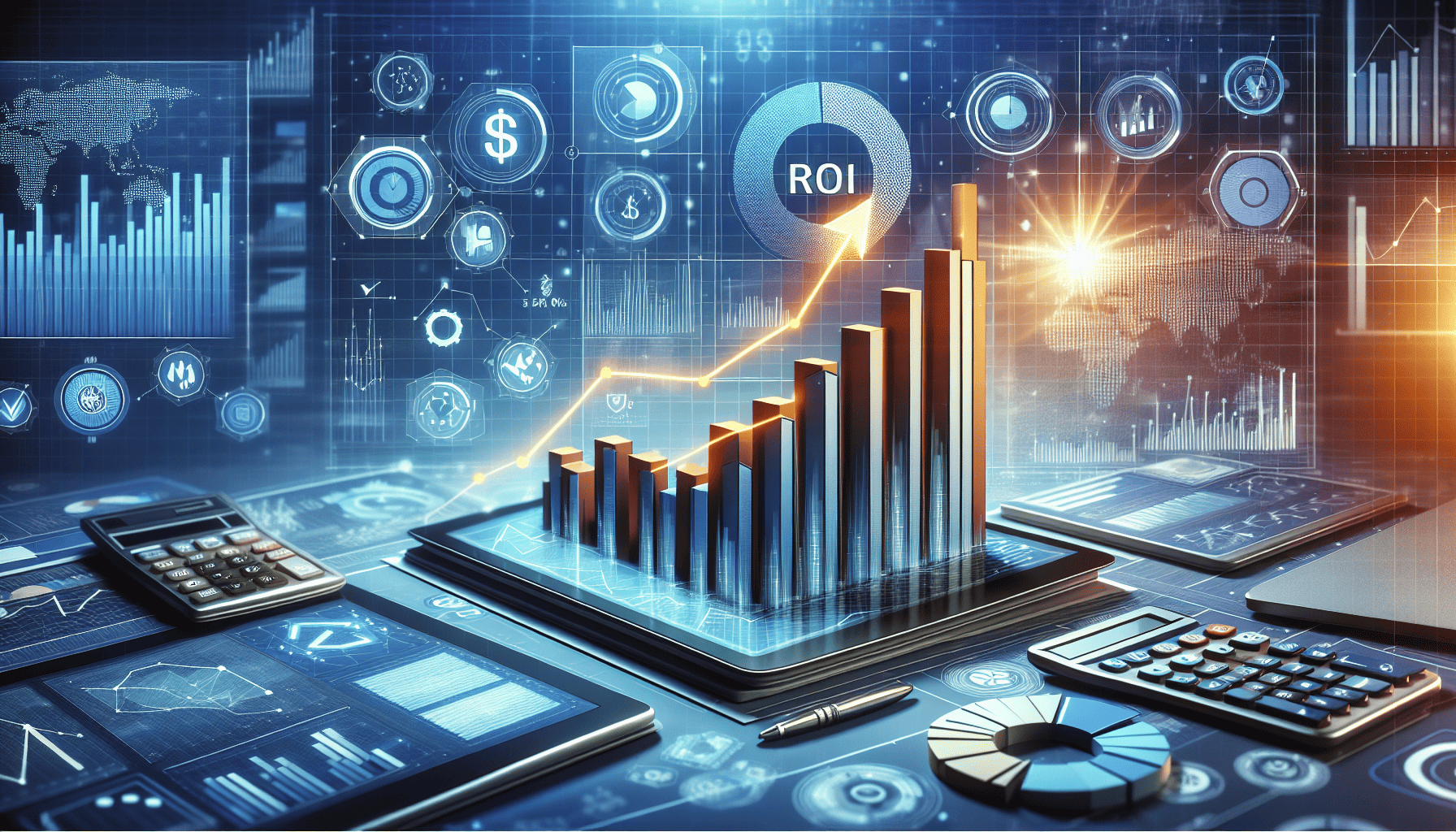 Charts of marketing ROI growth